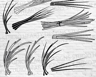 Chives SVG Bundle: Herb Clipart, Vector Cut Files (Digital Download)