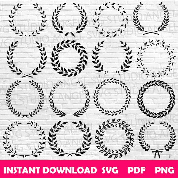 Wreath Frame svg Wreath svg Wheat Wreath Cricut Monogram Frame Laurel Wreath Frame Wreath Vector Wheat Wreath svg bundle Wreath svg cut file