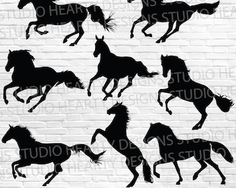 馬と風景のシルエットアート 馬のシルエット アート 40cm*40cm