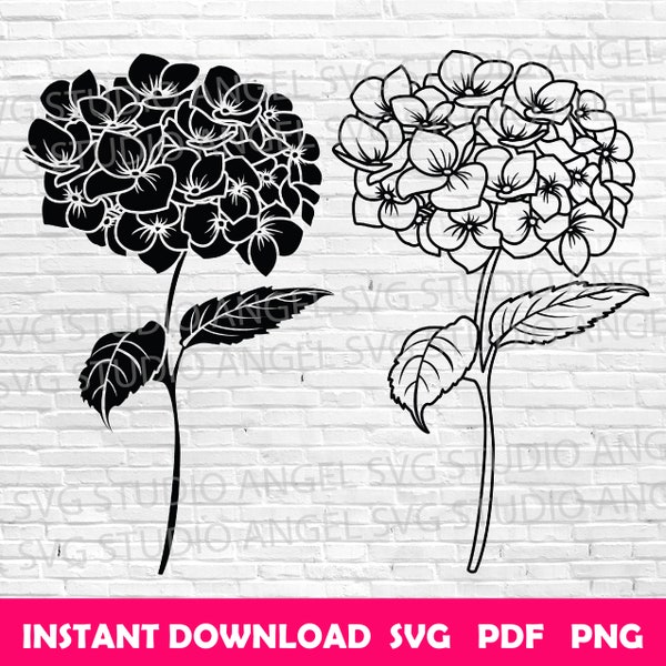 Hydrangea svg Hydrangea Cricut svg Hydrangea Clipart Hydrangea Vector Hydrangea svg cut files Hydrangea silhouette svg Hydrangea svg bundle