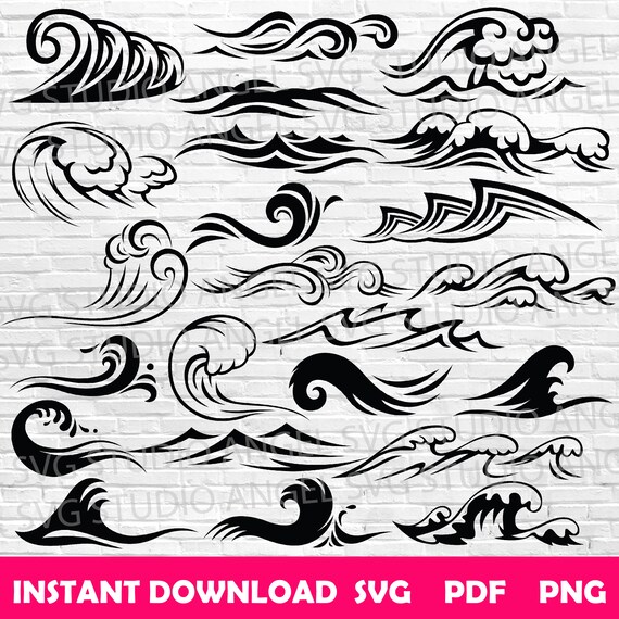 Water Waves Svg Ocean Waves Svg River Waves Svg Water Wave - Etsy