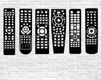 TV Remote SVG Bundle: Cut Files For Silhouette Cricut (Digital Download)
