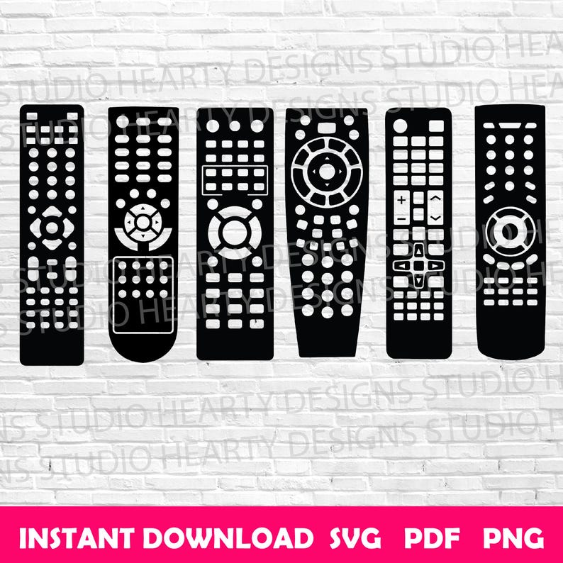 TV Remote SVG Bundle: Cut Files for Silhouette Cricut (digital Download ...