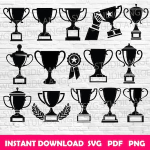 Trophy svg Award svg Trophy Cricut svg Trophy svg bundle Trophy Clipart Trophy Vector Trophy silhouette svg Award silhouette Award Cricut