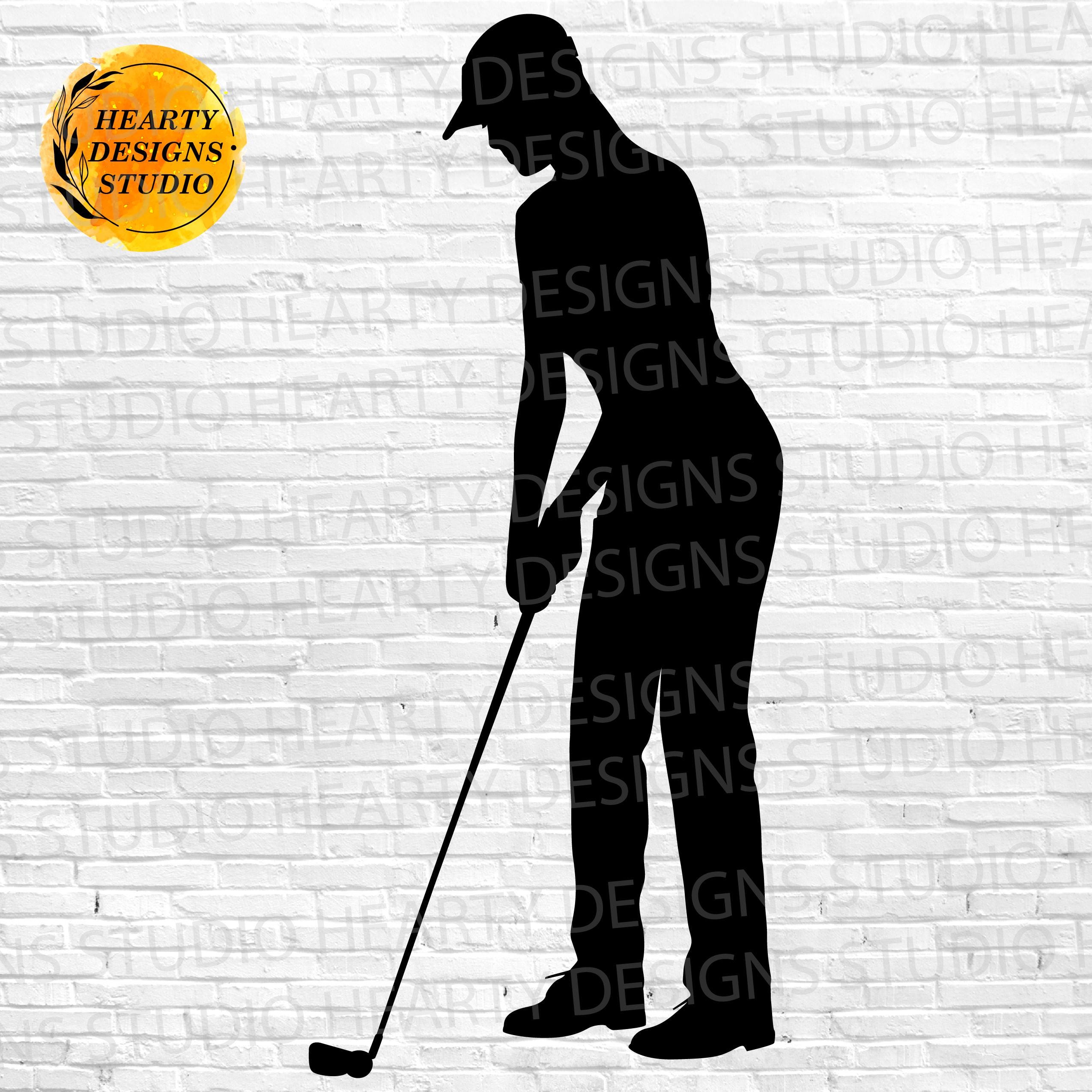 Woman Golfer SVG Bundle: Female Golf Player Clipart (digital Download ...