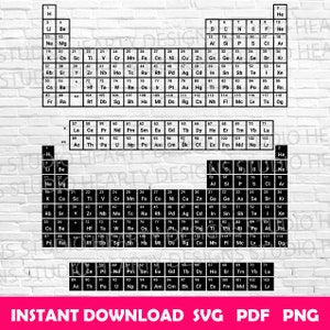 Periodic Table of Elements svg Periodic Table of Elements Cricut Periodic Table of Elements Clipart Periodic Table of Elements Vector