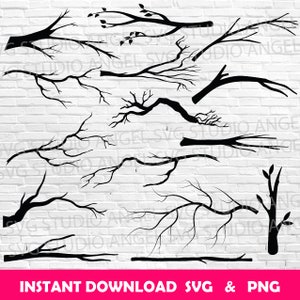 Rama svg Rama de árbol svg Rama Cricut svg Archivos de corte de rama svg Rama Vector svg Paquete de ramas svg Paquete de ramas svg de árbol Ramas svg