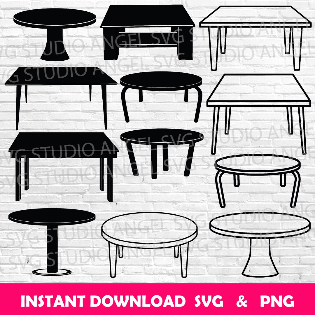 Table Svg Living Room Table Svg Table Cricut Svg Table Clipart Svg ...