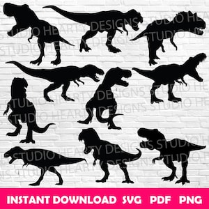 T-Rex Dinosaurier SVG Bundle: Tyrannosaurus Rex Cut Files (Digitaler Download)