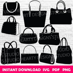 Bolso de mano svg Bolsos svg Bolso Cricut Bolso svg paquete Bolso svg archivos de corte Bolso silueta Bolso de mujer svg Bolso vector Bolsos