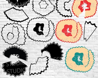 Pencil Shaving SVG Bundle: Cricut & Silhouette Cut Files (Digital Download)