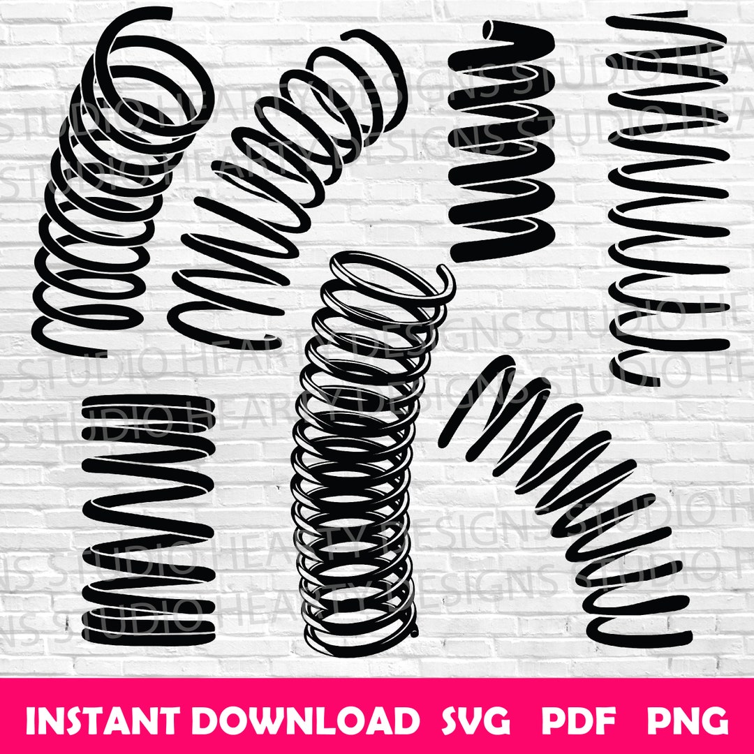 Spring Svg Spiral Coil Svg Spring Cricut Metal Spring Svg Spring Vector ...