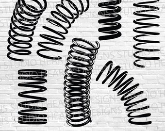 Spring SVG Bundle: Spiral Coil Cut Files (Digital Download)