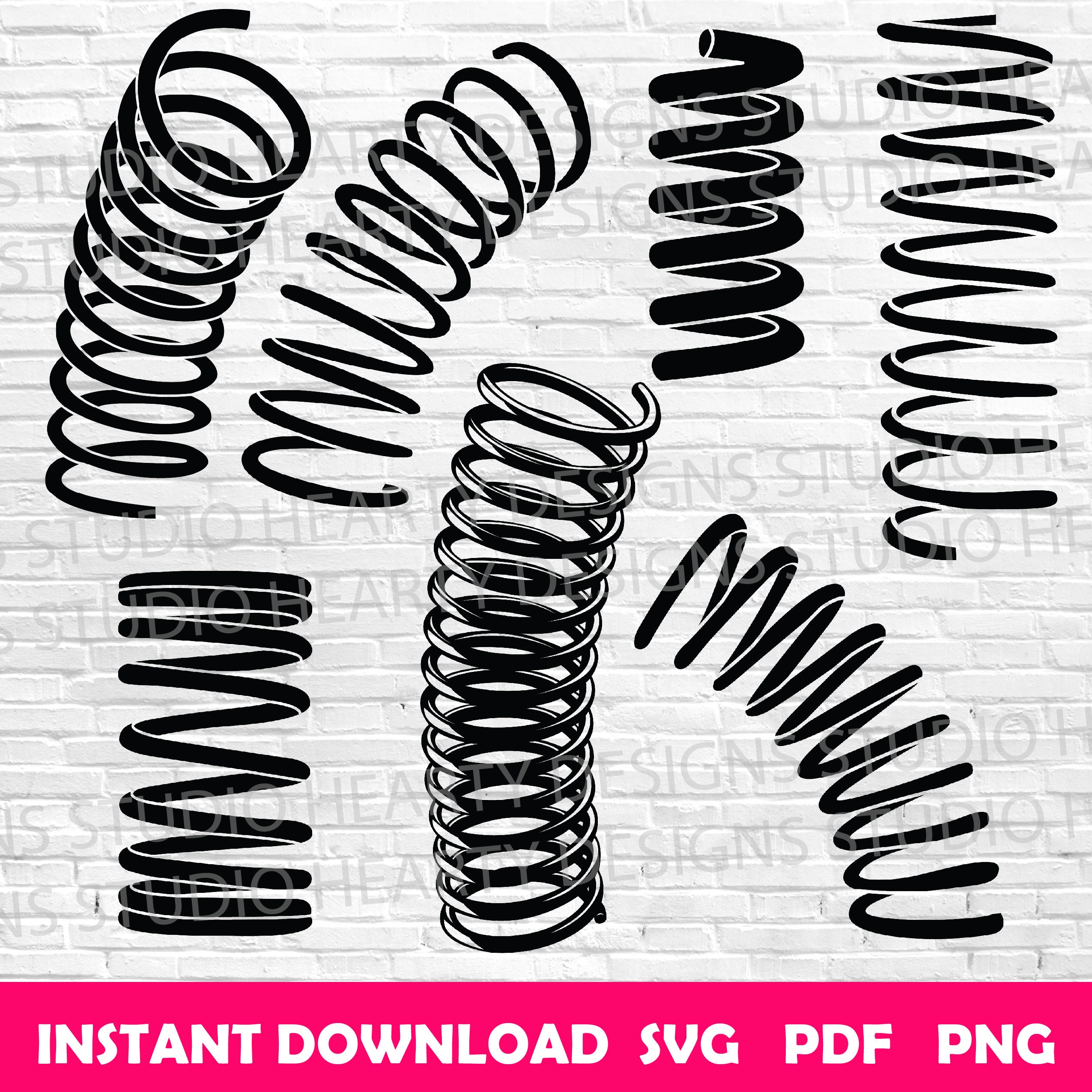 Spring Svg Spiral Coil Svg Spring Cricut Metal Spring Svg Spring Vector