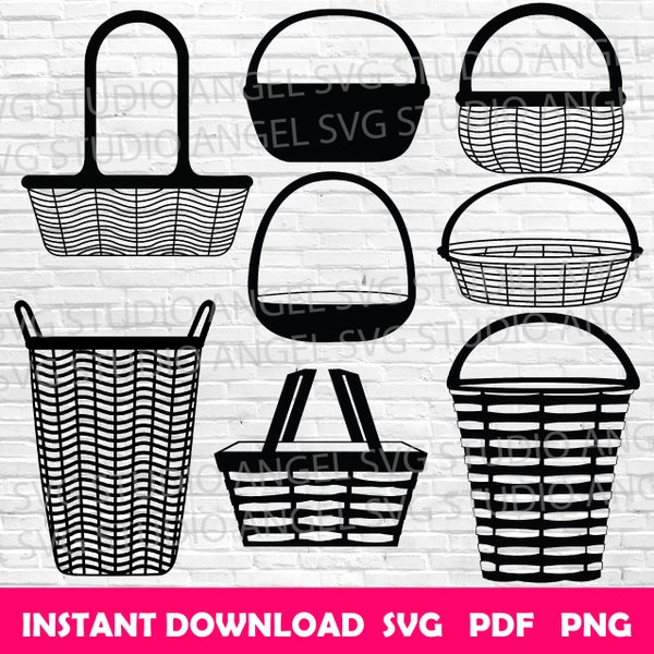 Wicker Basket svg Wicker basket Cricut Wicker Basket svg bundle Wicker Basket svg cut files Wicker Basket Vector Wicker Basket silhouette