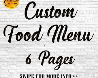 Custom 6-Page Restaurant Menu Design (Digital)