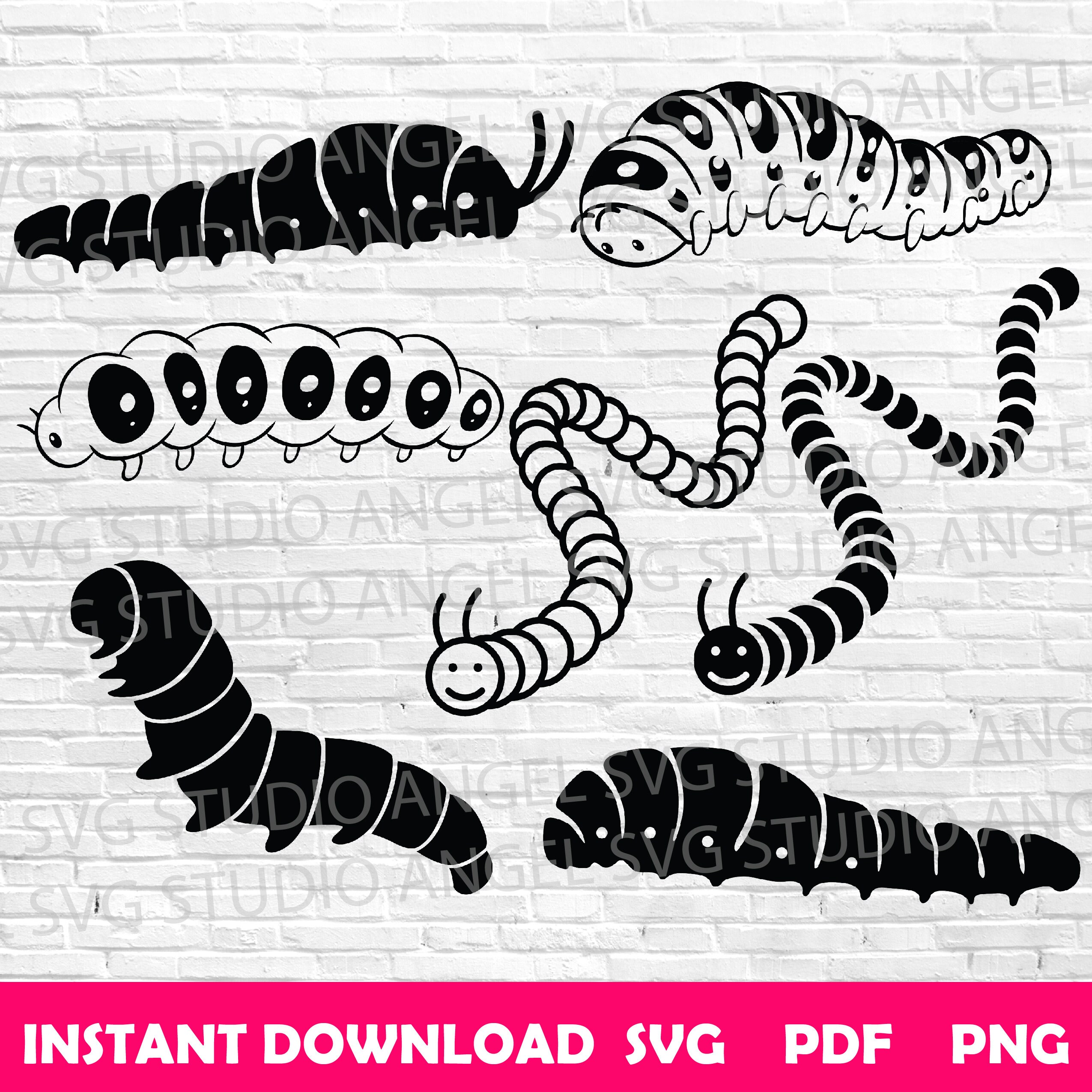 Caterpillar Svg Caterpillar Cricut Svg Caterpillar Clipart Svg | Etsy