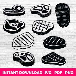 Meat Steak svg Steak svg Meat Steak Cricut Meat Steak Clipart Meat Steak Vector Meat Steak silhouette Steak svg bundle Steak svg cut files