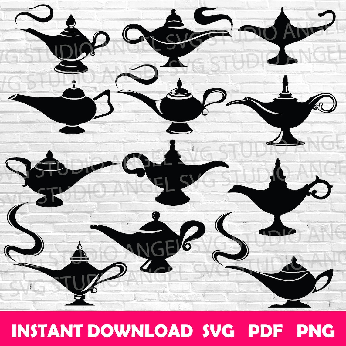 Magic Lamp Svg Magic Lamp Svg Cut Files Magic Lamp Cricut - Etsy UK