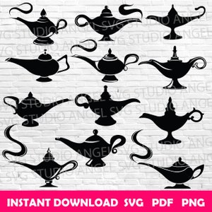 Aladdin Lamp Stencil 