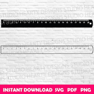 Ruler svg Measurement Ruler Ruler Cricut Ruler Clipart Ruler Vector Ruler svg cut files Ruler silhouette Geometry Ruler svg School Ruler svg