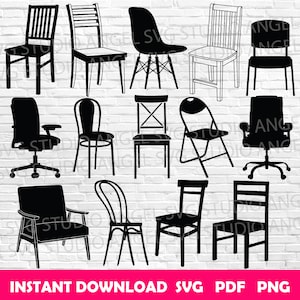 Chair svg Chairs svg Chair Cricut Chair Clipart Chair Vector Chair silhouette Chair svg cut file Chair svg bundle Wooden Chair Chairs Cricut