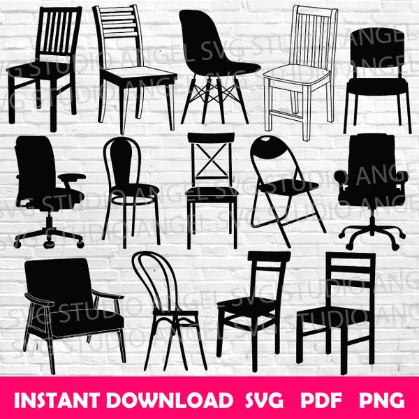 Chair svg Chairs svg Chair Cricut Chair Clipart Chair Vector Chair silhouette Chair svg cut file Chair svg bundle Wooden Chair Chairs Cricut