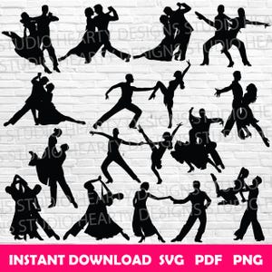 Ballroom Dance Silhouette SVG Bundle (Digital Download)