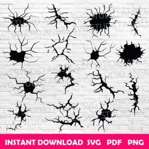 Grietas svg Grietas de pared svg Grietas Cricut svg Grietas Clipart Grietas Vector svg Grietas silueta svg Grietas archivos de corte svg Grietas paquete svg