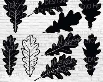 Oak Leaf SVG Bundle: Cut Files For Silhouette Cricut (Digital Download)