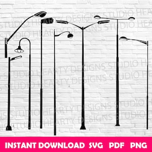 Street Light svg Street Lamp svg Street Light svgcut Street Light Cricut Street Light svg bundle Street Light silhouette Street Light vector