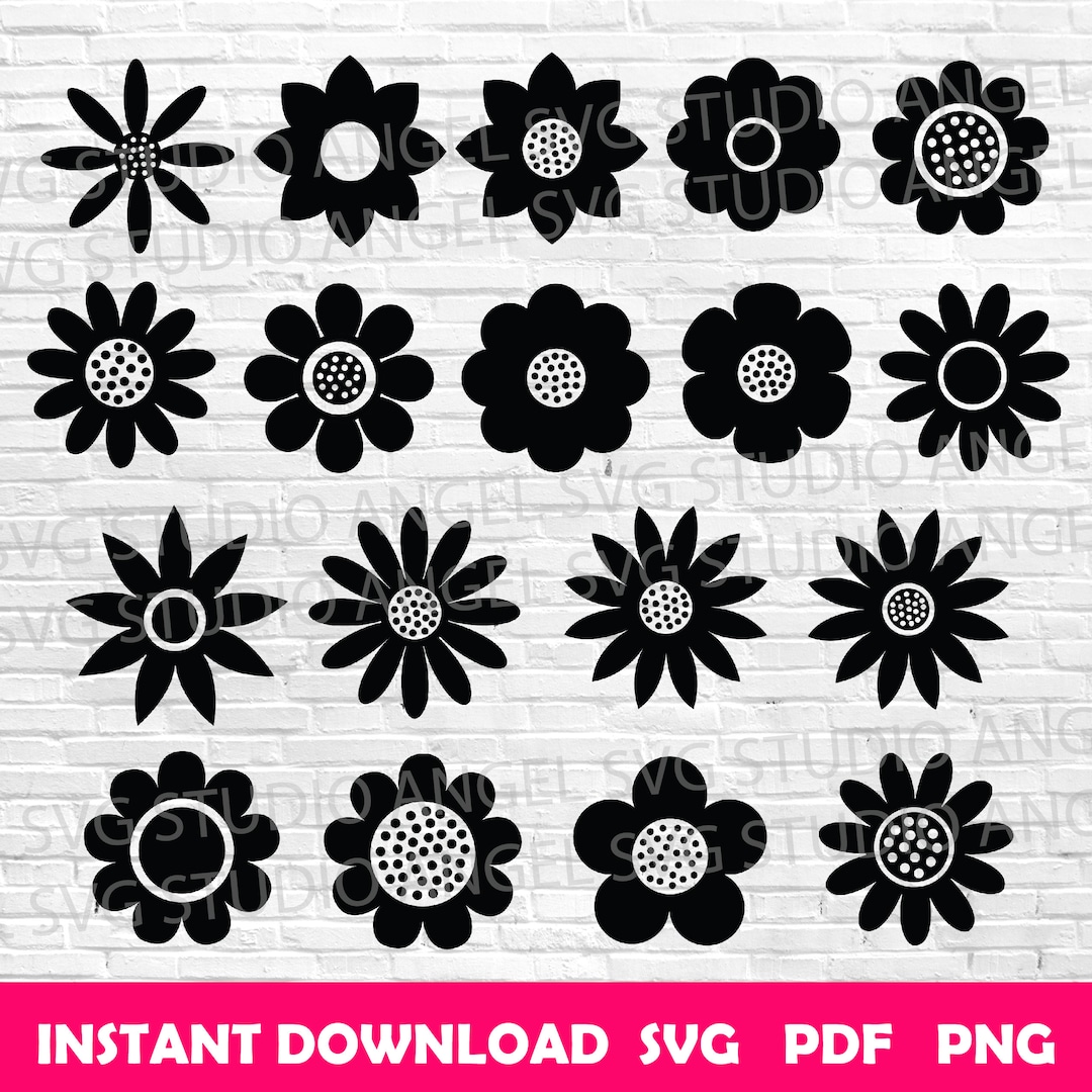 Flower Svg Flowers Svg Flowers Cricut Svg Flowers Icons Svg Flowers ...