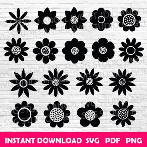 Flower svg Flowers svg Flowers Cricut svg Flowers icons svg Flowers Vector svg Flowers svg cut files Flowers silhouette Flowers svg bundle