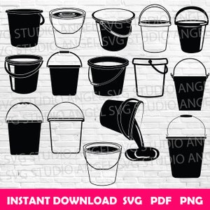 Bucket svg Water Bucket svg Bucket Cricut Bucket svg bundle Bucket svg cut files Bucket Vector Bucket Clipart Bucket silhouette Buckets svg