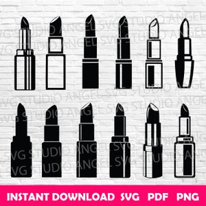 Lipstick SVG Bundle: Vector Cut Files (Digital Download)