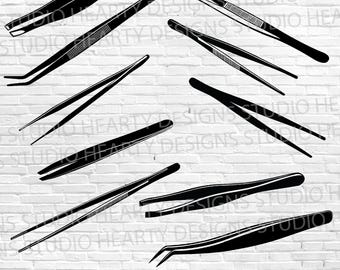 Tweezers SVG Bundle: Cut Files For Cricut Silhouette (Digital Download)
