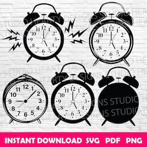 Wecker svg Wecker svg cut Wecker Cricut Wecker Clipart Wecker Vektor Wecker Silhouette Wecker svg Bundle
