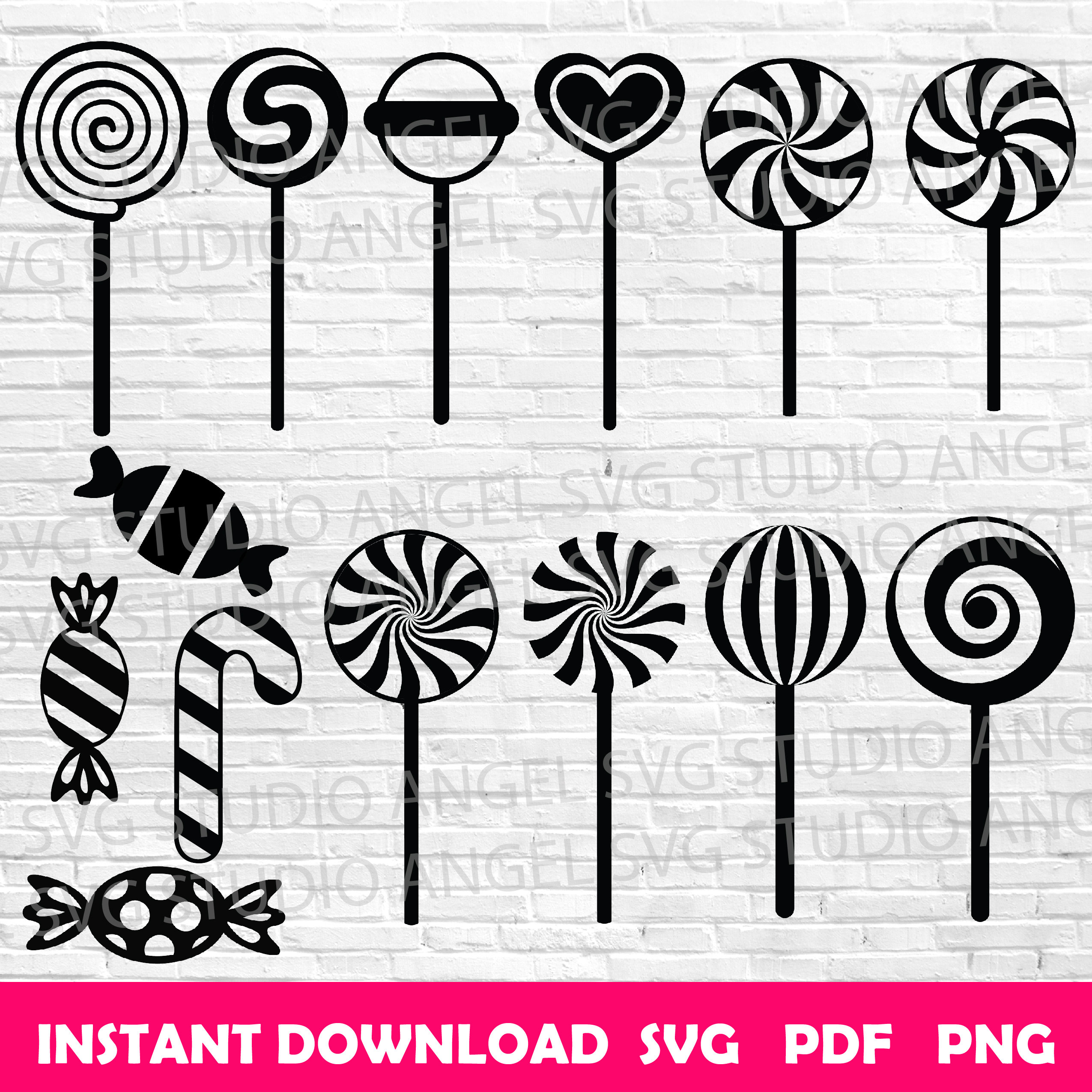 Candy Svg Candies Svg Candy Cricut Svg Candies Svg Bundle Lollies Svg