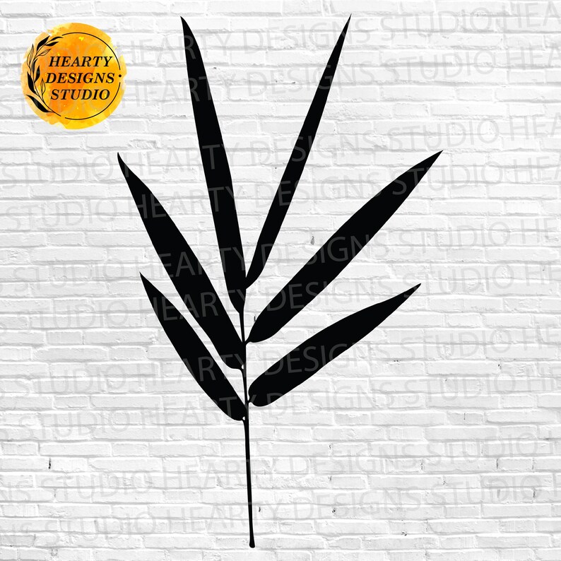 Bamboo Leaf SVG Bundle: Cut Files for Silhouette Cricut (digital ...