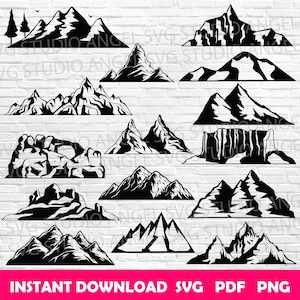 Mountain svg Mountain Cricut svg bundle Mountain Clipart Mountain Vector Mountain silhouette Mountain svg cut files Mountains svg cut files