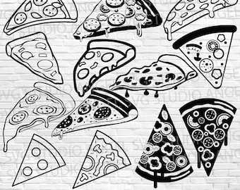 Pizza Slice SVG Bundle: Cricut & Vector Cut Files (Digital Download)