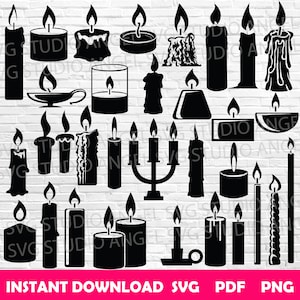 Kerze svg Kerzen svg Kerze Cricut svg Kerzen Cricut svg svg Bündel Kerze Clipart svg Kerze Vektor Kerze Silhouette svg Kerzen Silhouette
