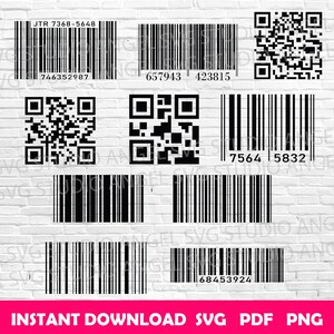 Barcode svg QR Code svg Barcode Cricut QR Code cricut Barcode silhouette svg QR Code silhouette Barcode svg bundle qr code svg cut cut files