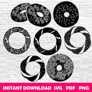 Bagel svg Bagels svg Bagel Cricut svg Bagel Clipart Bagel Vector Bagel Silhouette Bagel svg bundle Bagel svg cut files Bagel food svg files