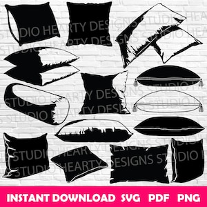 Pillow SVG Bundle: Vector Cut Files (Digital Download)