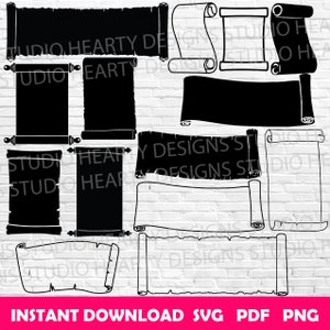 Scroll Paper SVG Bundle: Parchment Vector Cut Files (Digital Download)