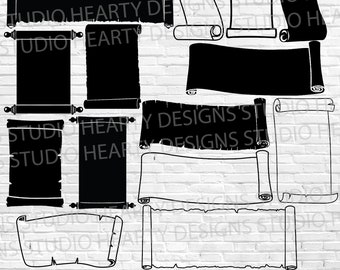 Scroll Paper SVG Bundle: Parchment Vector Cut Files (Digital Download)