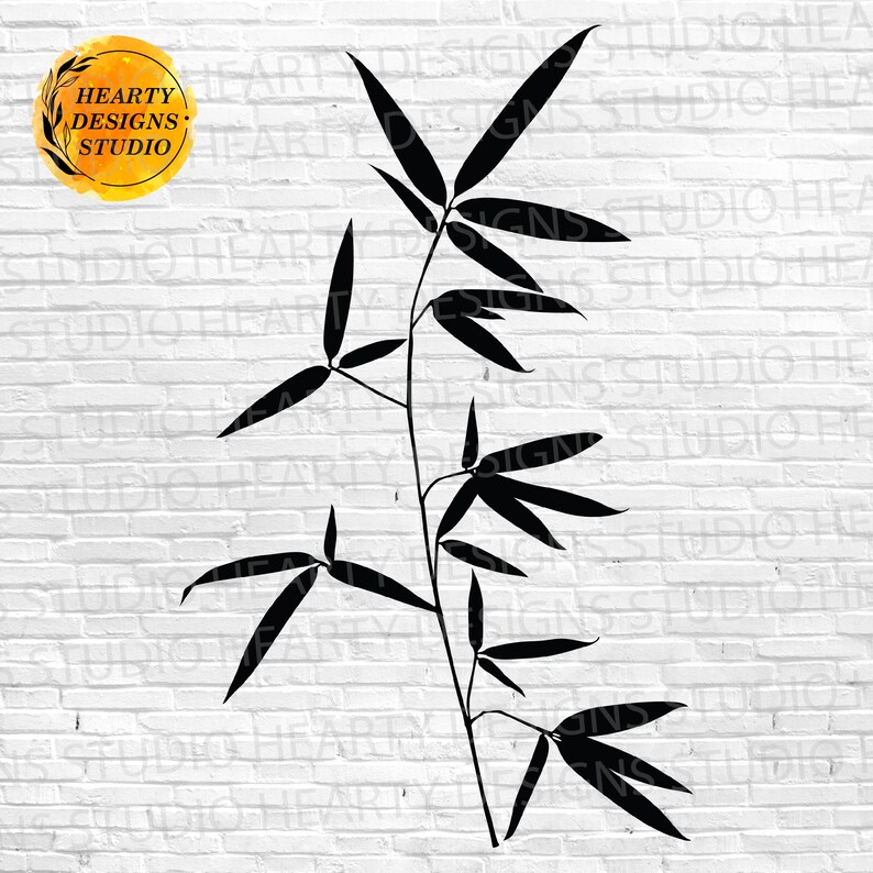 Bamboo Leaf SVG Bundle: Cut Files for Silhouette Cricut (digital ...