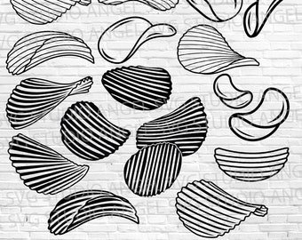 Potato Chips SVG Bundle: Cricut Cut Files (Digital Download)