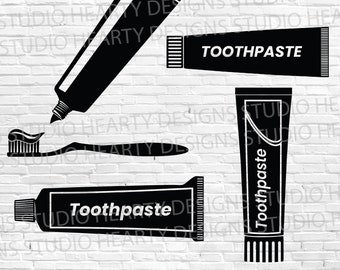 Toothpaste SVG Bundle: Vector Clipart Cut Files (Digital Download)